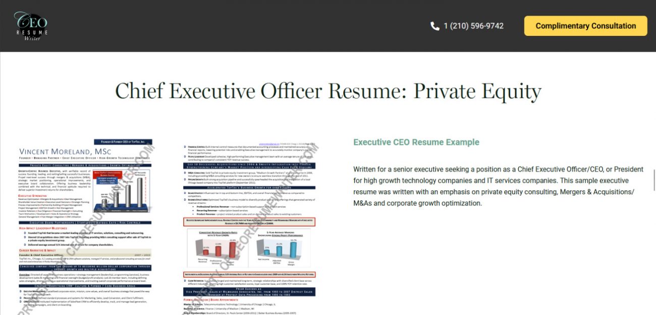 CEO Resume Writer Review